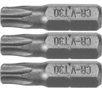 Бита TORX T30, 1/4", 25 мм, 3 шт VOREL 65497