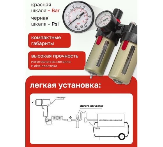 Блок подготовки воздуха Rockforce RF-BFC4000