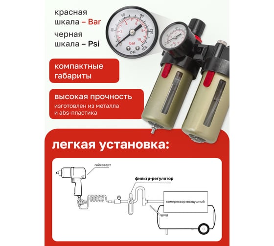 Блок подготовки воздуха Rockforce RF-BFC2000