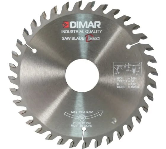 Диск пильный подрезной конический DVK 180x30x4.4-5.2 мм, корпус 3.5, Z30 Dimar 95602106 1
