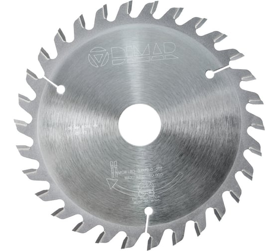 Диск пильный паз 4 150x30x4 мм, Z24, совместим с оправкой 190025 Dimar 90102236 1