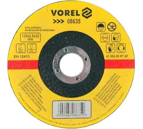 Круг по металлу отрезной 125x2.5x22 мм VOREL 8635