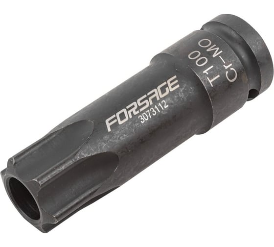 Головка-бита Т100Н с отверстием ударная 1/2" DR Forsage F-3073112(54539)