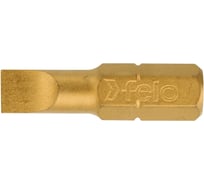 Бита плоская шлицевая с покрытием TiN 5,5х1,0х25 мм, 10 шт. Felo 02052070