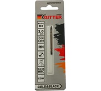 Сверло двухстороннее по металлу EC Gold&Black 3 мм, HSS-G M2, DIN 1897, RN RITTER PS14603001