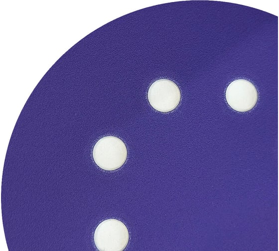 Диск шлифовальный Purple Film на пленочной основе 8 отверстий 125 мм, Р600, 5 шт Abraforce 165024