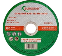 Круг отрезной по металлу 125x1.0x22.23 мм EUROSTAR 4603763290068 28259480