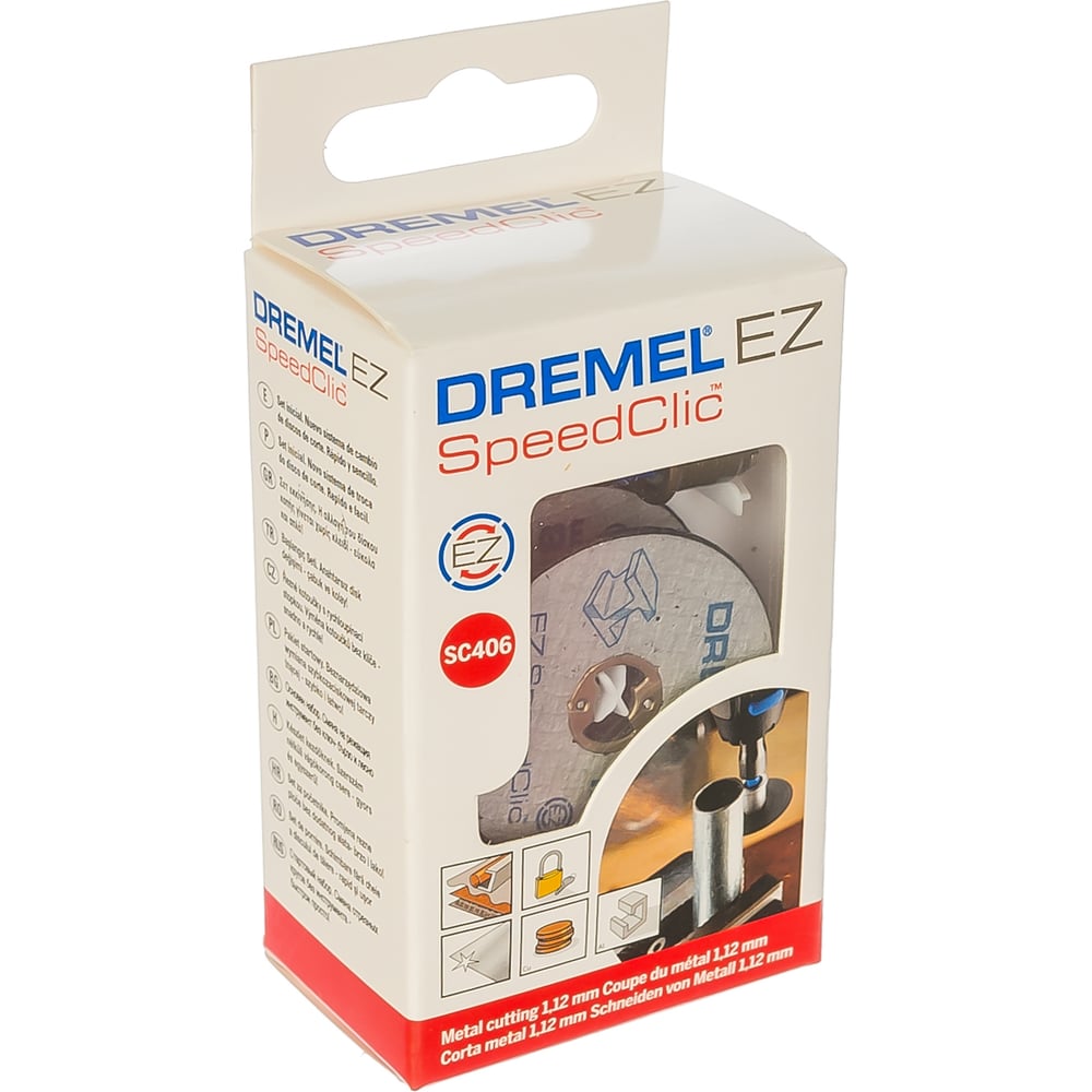 Dremel SC406 Starter Kit SpeedClic Accessoires comprenant Adaptateur et 2  Disques à Tronçonner les Métaux 38mm