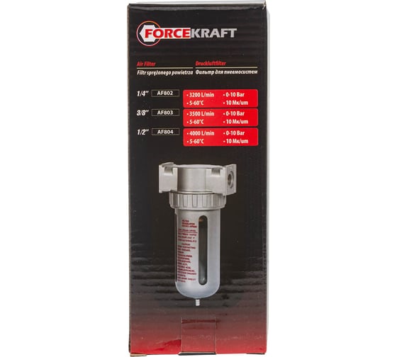 Фильтр воздушный для пневмосистем 3/8" fk-af803 Forcekraft FK-AF803(54843)