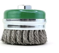 Щетка чашечная жгутовая 80 мм, М14 с кольцом, ворс нержавеющая сталь 0.50 мм, для УШМ OSBORN 608.353-3008