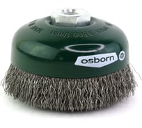 Щетка чашечная 100 мм, М14, ворс гофрированная нержавеющая сталь 0.30 мм, для УШМ OSBORN 613.364-0002
