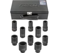 Набор головок ударных глубоких Forsage 3/4", 10 предметов F-6108-9MPB(54938)