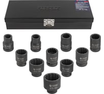 Набор головок ударных 3/4"DR, 10 шт, 12 гр., 17, 19, 22, 24, 27, 30, 32, 36, 41, 46 мм Forsage F-6109-9MPB(54939)