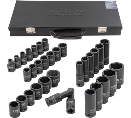 Набор головок ударных Forsage 33 предмета 1/2" (6гр.) F-4333-5MPB(54905)