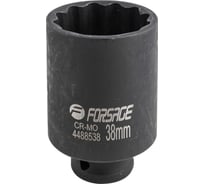 Головка ударная глубокая 38 мм, 12 гр., 1/2"DR f-4488538 Forsage 54935