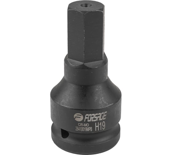Головка-бита ударная 6-гранная, 19 мм, 3/4" Forsage F-26410019MPB(56162)