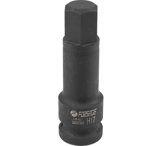 Головка-бита 6-гранная ударная 17 мм, 1/2"DR Forsage F-24407817MPB(56143)