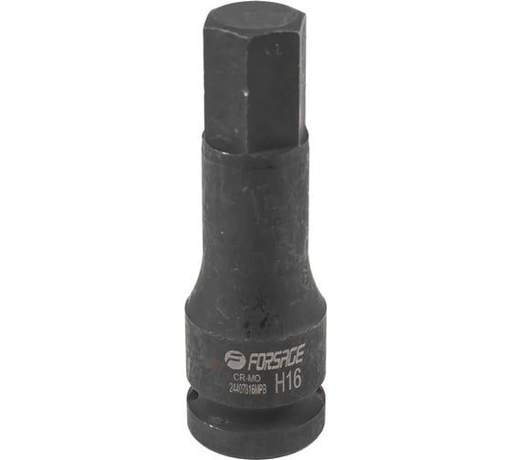 Головка-бита 6-гранная ударная 16 мм, 1/2"DR Forsage F-24407816MPB(56142) 1