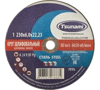 Круг зачистной металлу 230х6х22 мм, A 24 R BF L Tsunami D16110023062200