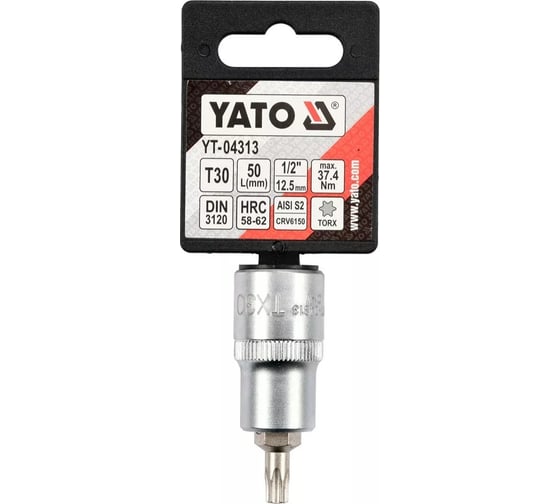 Головка торцевая c вставкой TORX Т30, 1/2" DR YATO YT-04313