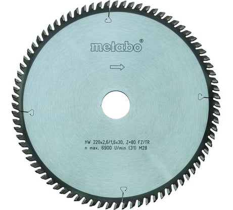 Диск пильный универсальный 220х30 мм Metabo 628084000