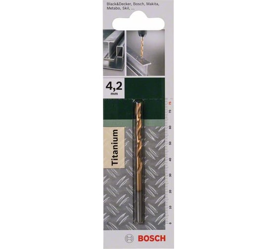 Сверло по металлу HSS-TIN (4.2x43x75 мм) DIY Bosch 2609255096 1