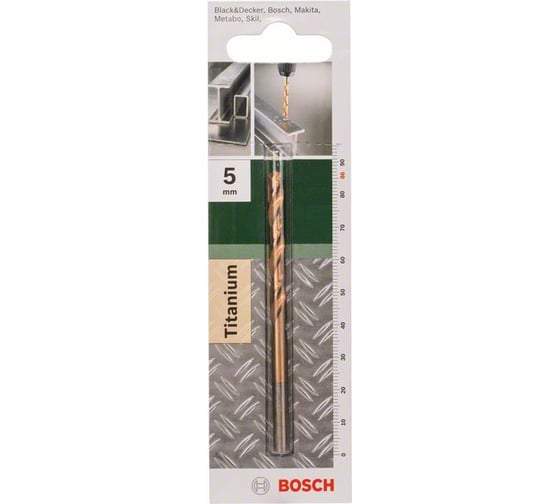 Сверло по металлу HSS-TIN (5x52x87 мм) DIY Bosch 2609255098 1