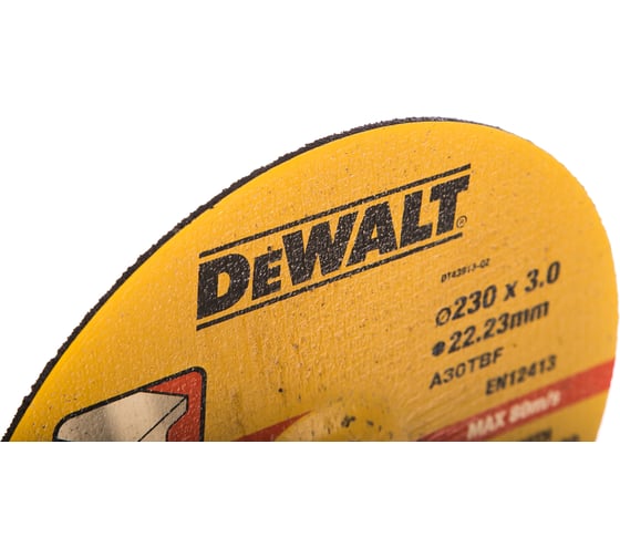 Круг отрезной по металлу (230х22.2х3 мм, тип 42) DEWALT DT43913