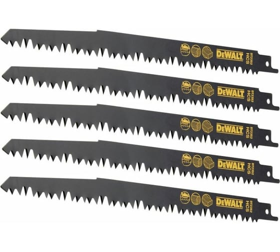 Полотно по дереву HCS 240х5/6.5 мм, S1531L, 5 шт. DEWALT DT2352