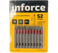 Бита (10 шт; Pz1; 50 мм) для шуруповерта Inforce 11-01-168
