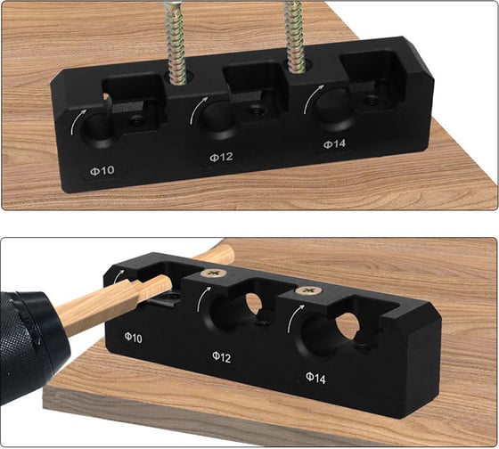 Кондуктор для изготовления дюбелей 10/12/14 мм WOODWORK ETT-024