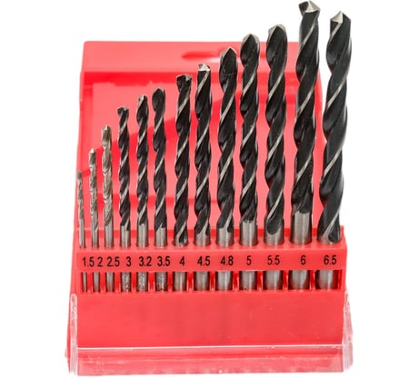 Набор сверл по металлу 1.5-6.5 мм, 13 шт. Туламаш 72663