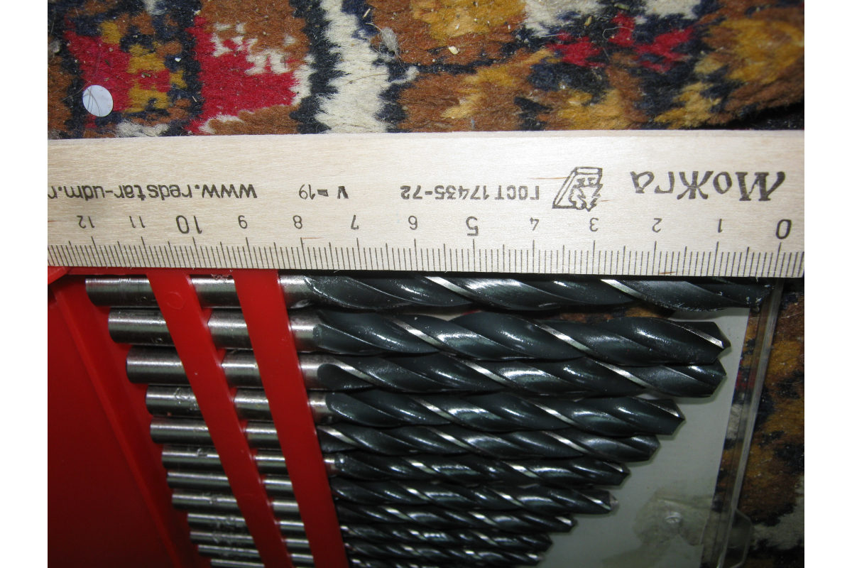  сверл по металлу 1-10 мм, 19 шт. Туламаш 72665 - выгодная цена .