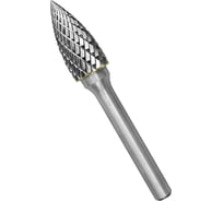 Бор-фреза по металлу твердосплавная, параболическая заостренная, тип G, 12 мм vertextools 3645-12