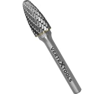 Бор-фреза по металлу твердосплавная, параболическая, тип F, 12 мм vertextools 3644-12