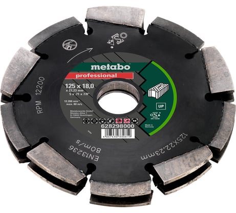 Круг алмазный универсальный "UP" 125x18x22.23 мм Metabo 628298000