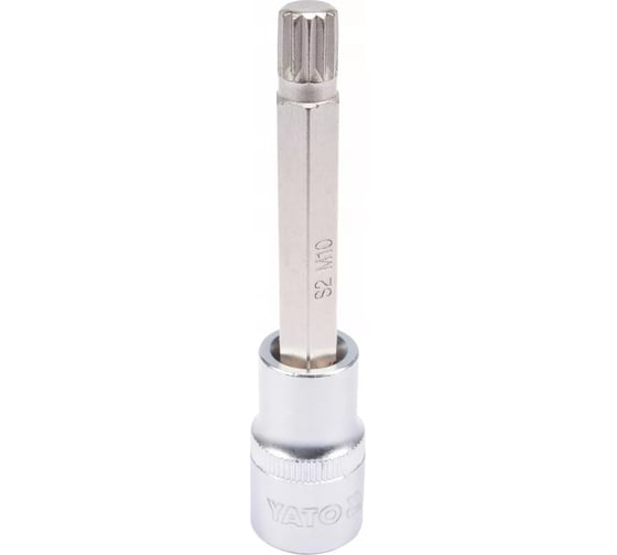 Головка торцевая c вставкой SPLINE М10, 1/2" DR, 100 мм YATO YT-04353