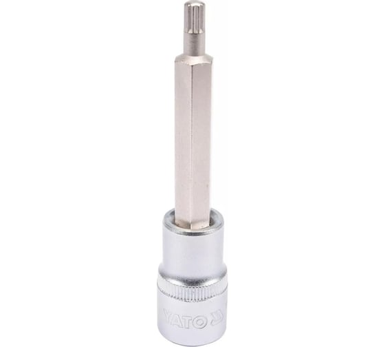 Головка торцевая c вставкой SPLINE М6, 1/2" DR, 100 мм YATO YT-04351