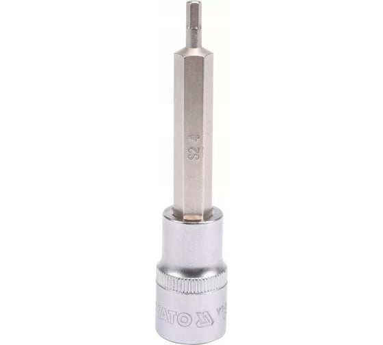 Головка торцевая с вставкой HEX 4 мм, 1/2" DR, 100 мм YATO YT-04390 1