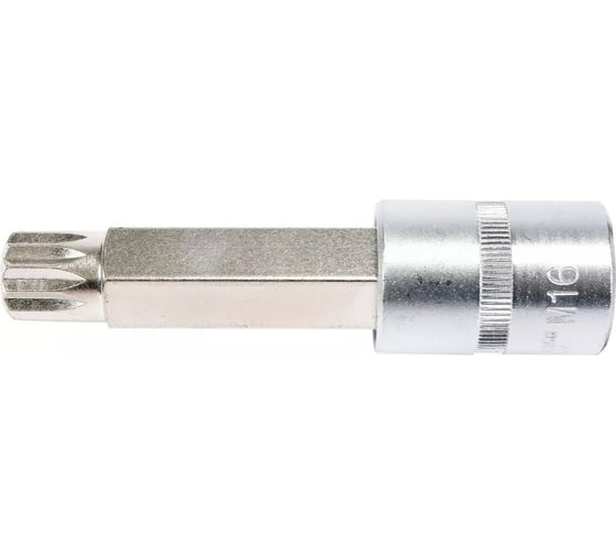 Головка торцевая c вставкой SPLINE М16, 1/2" DR, 100 мм YATO YT-04356