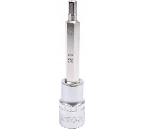 Головка торцевая с вставкой HEX 6 мм, 1/2" DR, 100 мм YATO YT-04392 1