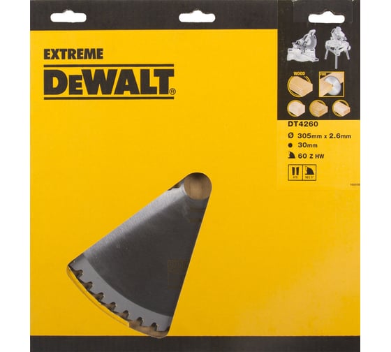 Диск пильный по дереву 305х30 мм DEWALT DT 4260