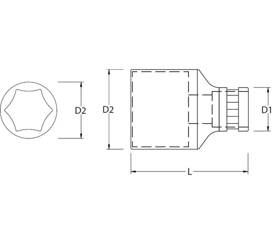 Головка торцевая 1/2", 14 мм SATA 13305