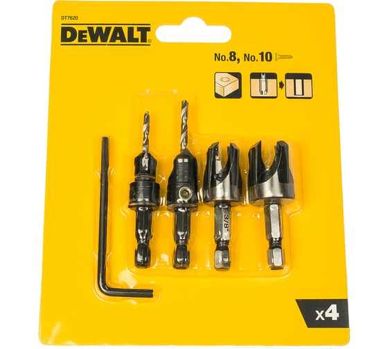 Набор резаки для пробок,зенкер DEWALT DT7620
