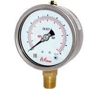 Манометр от 0 до 16 бар из нержавеющей стали, D50 мм, NPT 1/4", штуцер снизу A-Flow G21-S-4N-50A-16bar