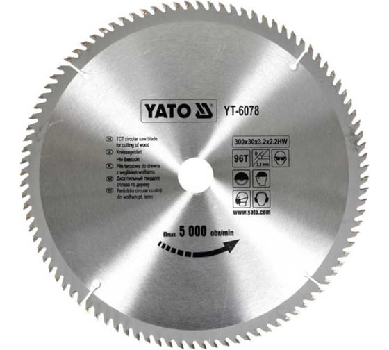 Диск с карбид вольфрамом 300x30x3,2x2,2/96 зубьев YATO YT-6078 1