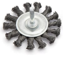 Щетка крученая плоская 75 мм для дрели Дело Техники 272075