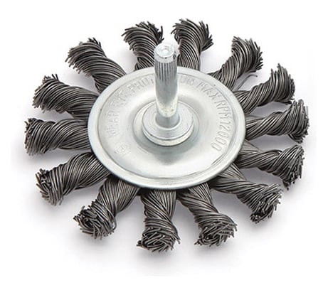 Щетка крученая плоская 75 мм для дрели Дело Техники 272075