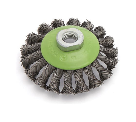 Щётка для УШМ кручёная конусная Дело Техники 100мм 275300 1