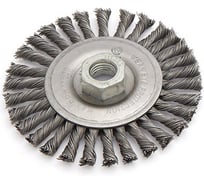 Щетка крученая плоская 100 мм для УШМ Дело Техники 275100